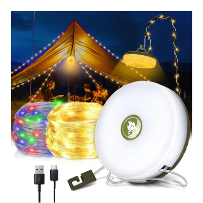 LUZ LED Para Acampar o Tu Terraza - Inalámbrica Enrollable En Cinta 10 Metros + ENVÍO GRATIS🎁