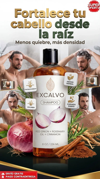 ULTIMAS UNIDADES-✨SHAMPOO EXCALVO REGENERADOR EFICAZ CONTRA LA CALVICIE+ENVIO GRATIS✨