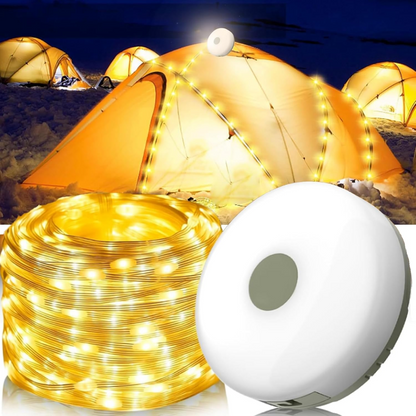 LUZ LED Para Acampar o Tu Terraza - Inalámbrica Enrollable En Cinta 10 Metros + ENVÍO GRATIS🎁