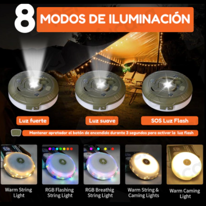 LUZ LED Para Acampar o Tu Terraza - Inalámbrica Enrollable En Cinta 10 Metros + ENVÍO GRATIS🎁