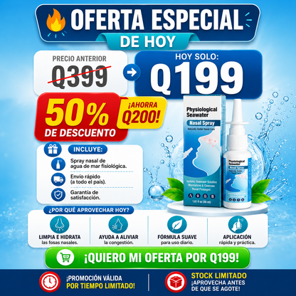 Sray Nasal (Physiological Seawater))-Despeja tu nariz y respira tranquilo-ENVIO GRATIS🎁