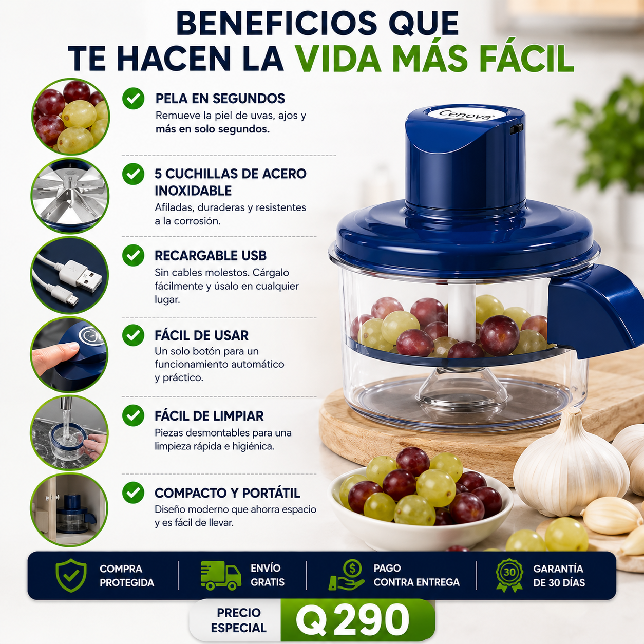 Pelador eléctrico de Frutas y Verduras- Adiós Manos Cansadas-Envío Gratis🎁