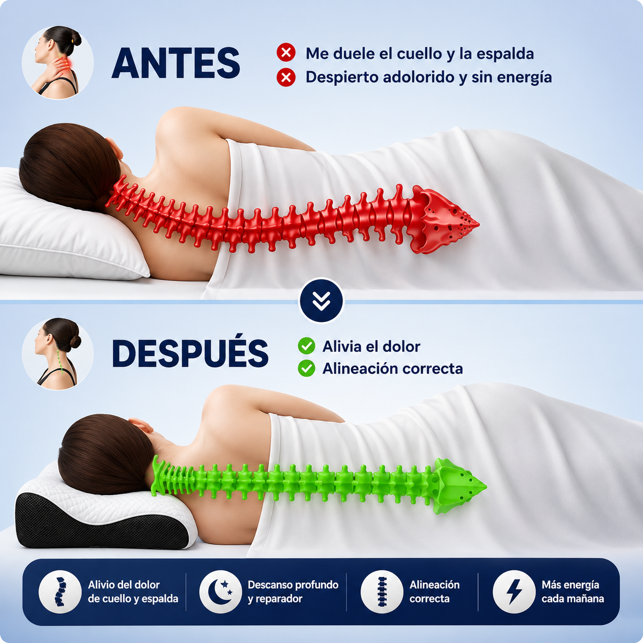 Di adiós al dolor cervical-Almohada ORTHOSLEEP-Envío Gratis 🎁