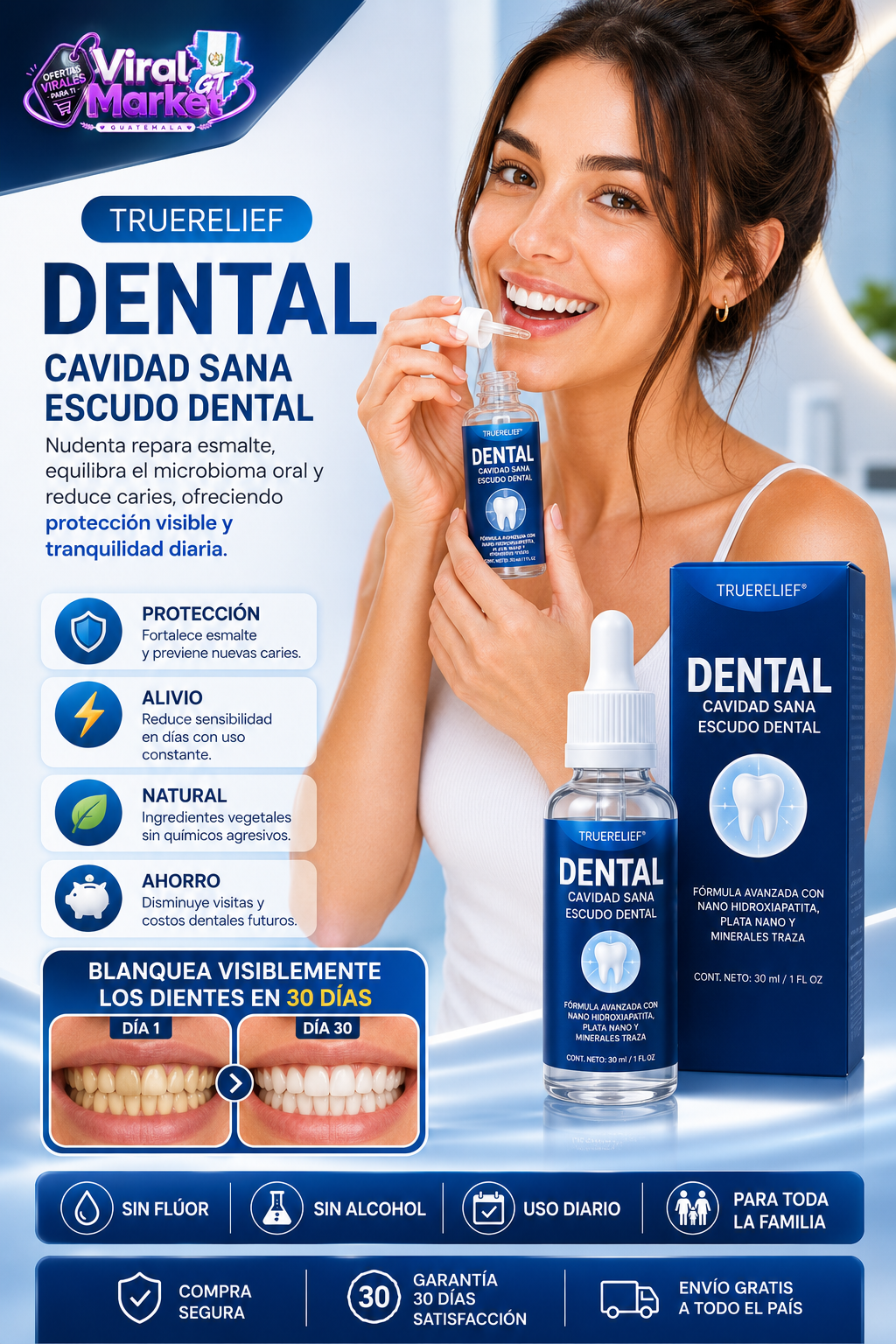 🦷Reparación Dental  Elimina Caries, Placa y Sarro - 🛡️ Escudo Natural restaurador Para Esmalte Avanzado 🦷¡Dile adiós a las caries de forma natural y efectiva!🦷
