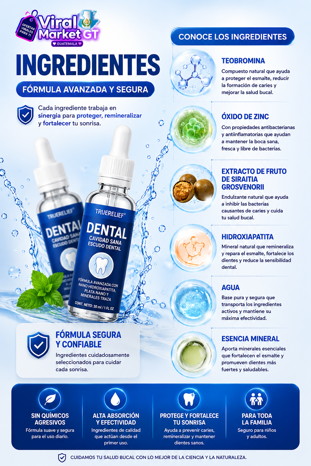 🦷Reparación Dental  Elimina Caries, Placa y Sarro - 🛡️ Escudo Natural restaurador Para Esmalte Avanzado 🦷¡Dile adiós a las caries de forma natural y efectiva!🦷