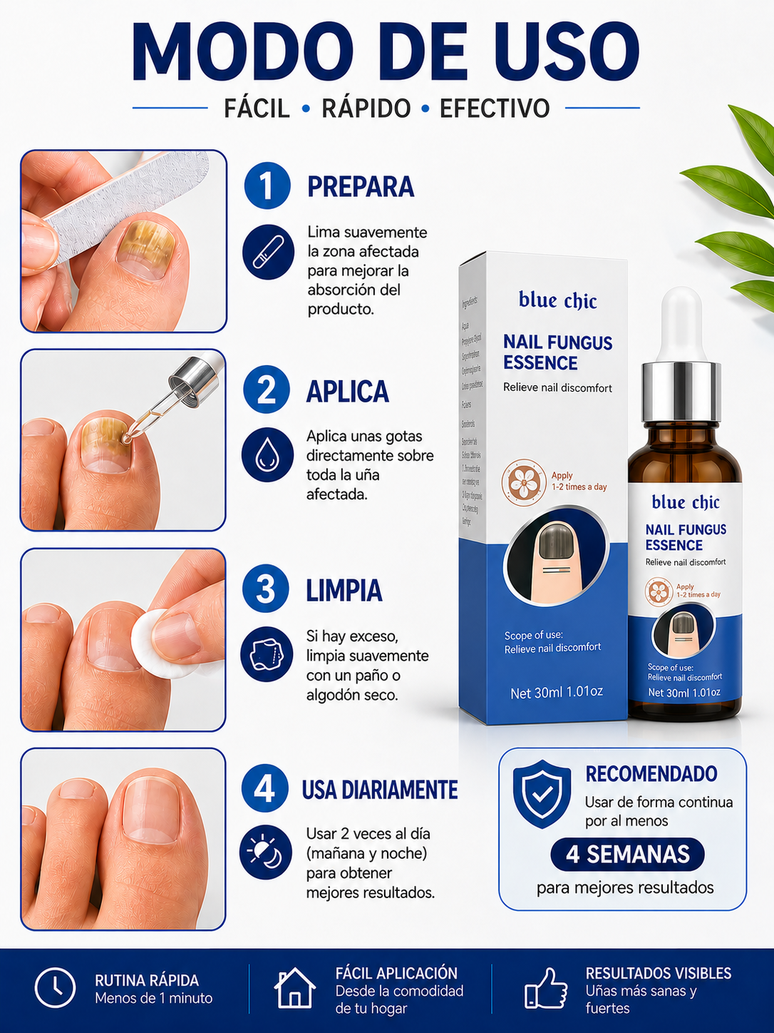 Nail Fungus Essence | Tratamiento para mejorar uñas con hongos - "Elimina los Hongos y Evita que Regresen"