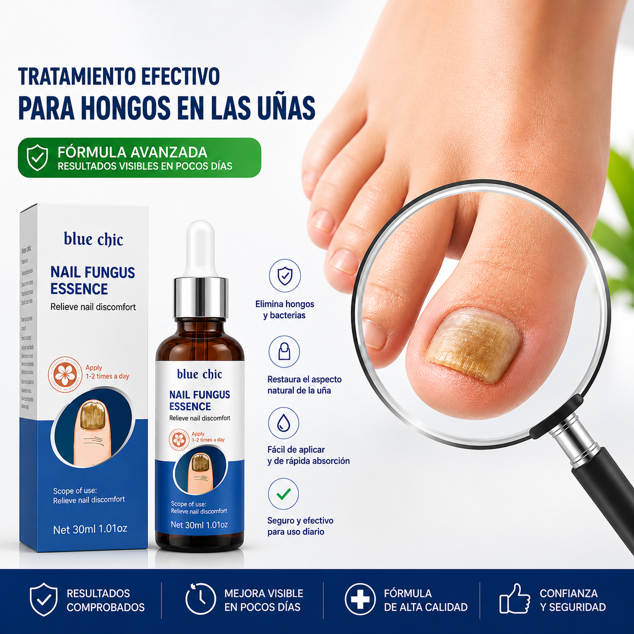 Nail Fungus Essence | Tratamiento para mejorar uñas con hongos - "Elimina los Hongos y Evita que Regresen"